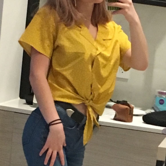 Yellow Button Up - Picture 2 of 3
